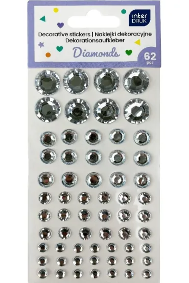 Interdruk Naklejki dekoracyjne Diamonds 62 szt.
