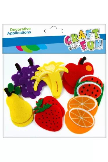 Craft with Fun Owoce filcowe samoprzylepne 14 szt.
