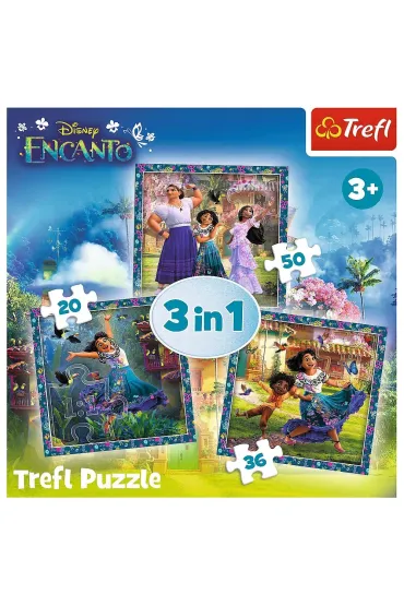 Puzzle 3w1 (20+36+50 el.) Bohaterowie magicznego Encanto Trefl