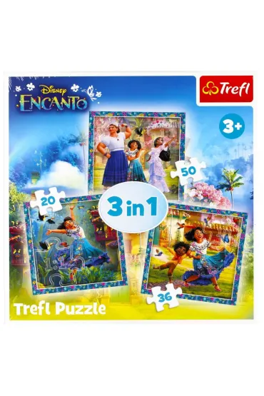 Puzzle 3w1 (20+36+50 el.) Bohaterowie magicznego Encanto Trefl