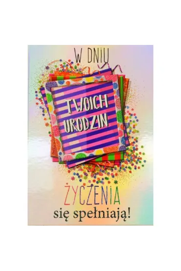 Trend Kartka okoliczno�ciowa UrodzinySilver LO26