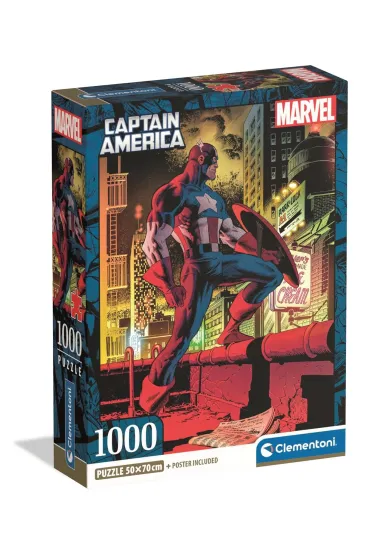 Puzzle 1000 el. Compact Captain America Clementoni