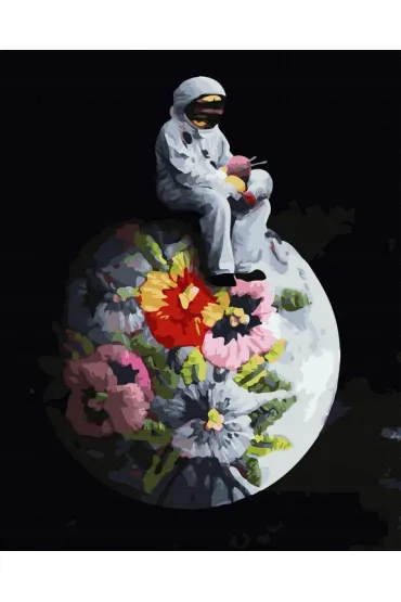 Twoje Hobby Malowanie po numerach - Astronauta na Ksi�ycu 40x50cm