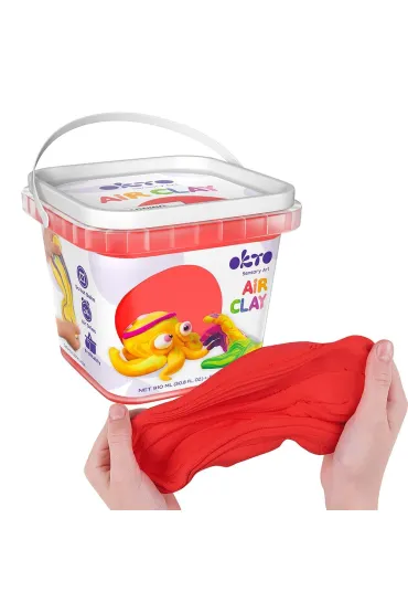 Okto Zestaw lekkiej powietrznej ciastoliny czerwonej 910 ml