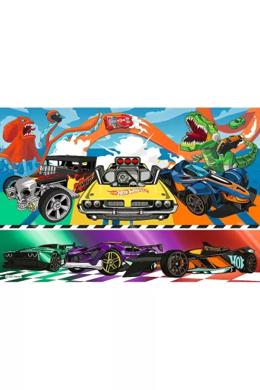 Puzzle 100 el. P�dz�ce samochody Hot Wheels Trefl