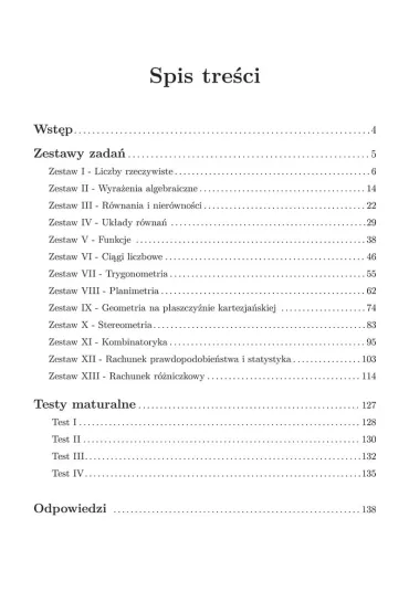 Zbi�r test�w i zada� maturalnych z matematyki 2025-2028. Poziom rozszerzony