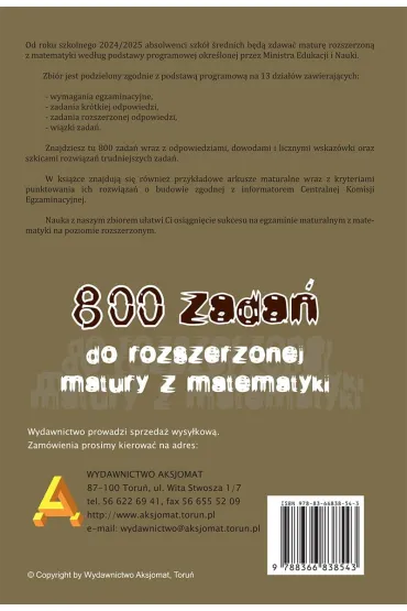 Zbi�r test�w i zada� maturalnych z matematyki 2025-2028. Poziom rozszerzony
