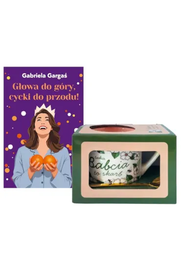 Pakiet Czas dla Babci: G�owa do g�ry, cycki do przodu!, Kubek ryflowany z �y�eczk� dla Babci - Taka Babcia to skarb