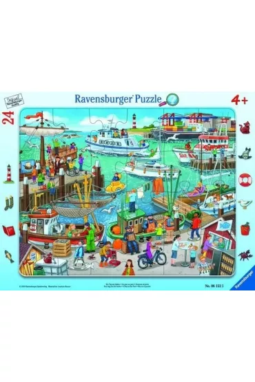 Puzzle ramkowe 24 el. Dzie� w porcie Ravensburger