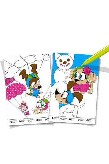 Chi Chi love. Numerkowe kolorowanki. Kolorowe spotkania piesk�w