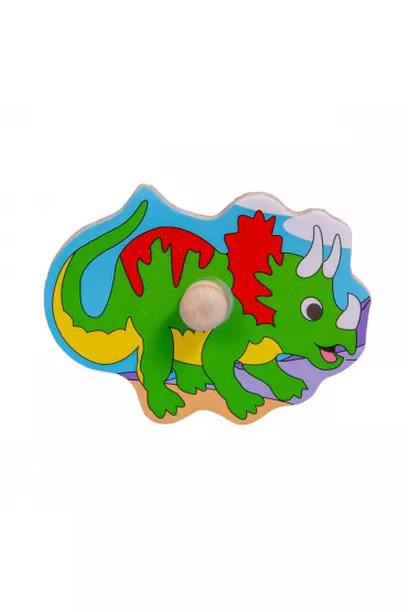 Puzzle Uk�adanka drewniana Dinozaury uchwyty Smily Play