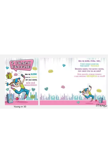 Stamp Karnet Young B6 + koperta wz�r nr 30 Urodziny