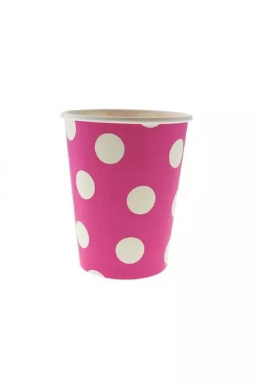 Godan Kubki papierowe w groszki 270ml 6 szt.