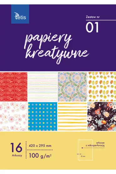 Tetis Papiery Kreatywne A3 Zestaw Nr 01