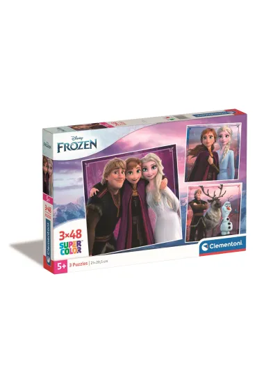 Puzzle 3x48 el. SuperColor. Frozen Clementoni