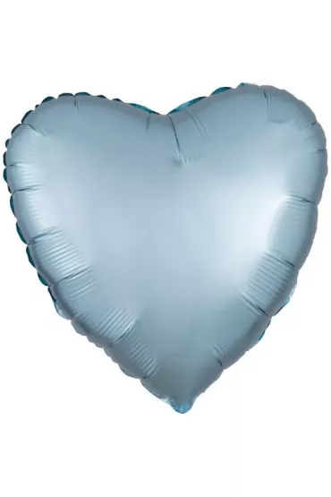 Amscan Balon foliowy Lustre Pastel niebieski serce 43cm