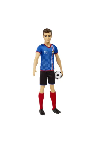 Lalka Barbie Ken Pi�karz niebieska koszulka Mattel