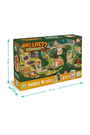 Puzzle 16 el. Who lives in the forest Dodo