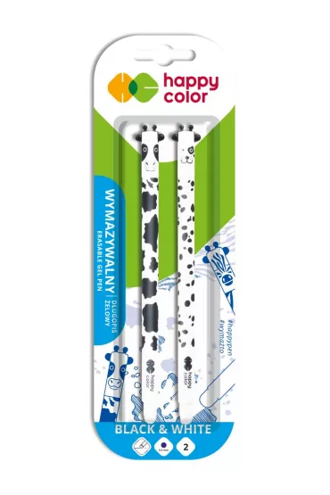 Happy Color Dugopis wymazywalny Black&White 0.5mm niebieski 2 szt.
