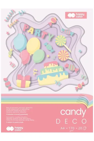 Blok Hobby Deco Candy A4/20K 170g HAPPY COLOR