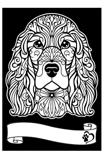 Kolorowanka welwetowa A4 Cocker Spaniel