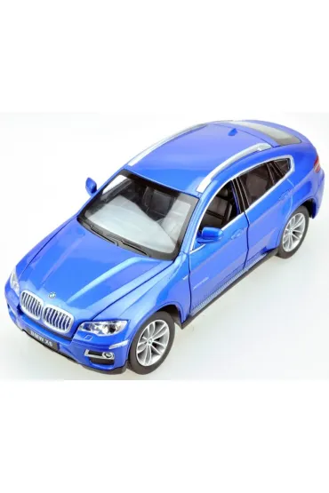 Model 1:26 BMW X6 niebieski �wiat�o + d�wi�k Pulio