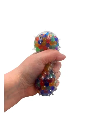 Pi�ka gniotek z kuleczkami i kolcami 6,5cm PlayLearn
