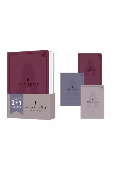 Interdruk Zestaw zeszyt�w A5 Academy 2+1 gratis linia 60 kartek
