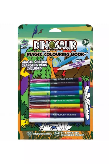 Ksi��eczka z magicznymi mazakami Dinozaury