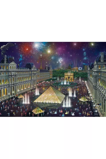 Puzzle 1000 el. Fajerwerki nad Luwrem Schmidt - Alexander  Chen