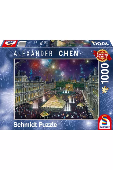 Puzzle 1000 el. Fajerwerki nad Luwrem Schmidt - Alexander  Chen