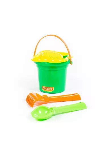 Polesie 2204 Zestaw do piasku wiaderko sitko �opatka grabki Nr28 Wader