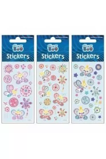 Sticker Boo Naklejki silver Motyle4