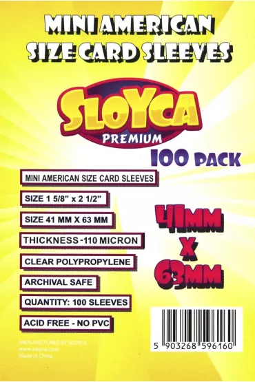 Sloyca Koszulki Mini American Premium 41 x 63 mm 100 szt.