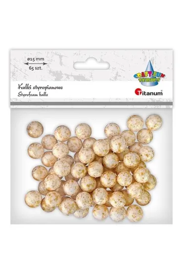 Titanum Kulki styropianowe z�ote 15mm