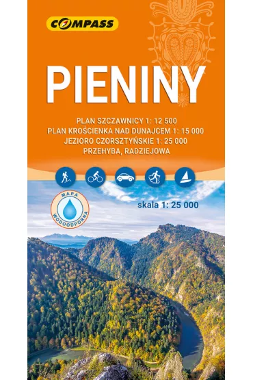 Pieniny mapa laminowana skala 1 : 25 000