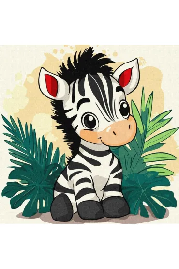 Malowanie po numerach - Weso�a zebra Kids Ideyka
