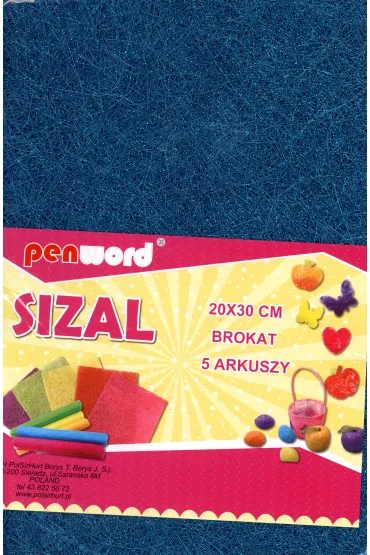 Polsirhurt Sizal w arkuszach brokatowy 20x30 '5