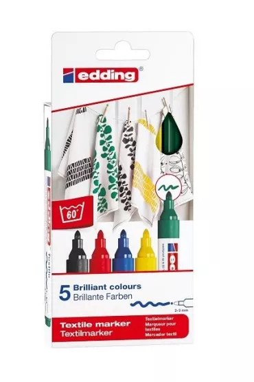 Edding Markery do tkanin 5 szt.