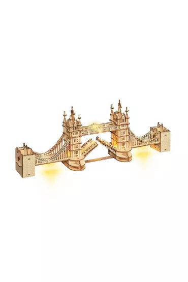 Drewniane Puzzle 3D - LED Tower Bridge Nice-idea.pl