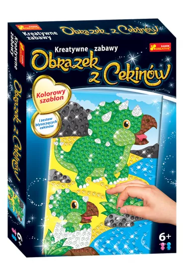 Ranok-Creative Obrazek z cekin�w. Dinozaur Triceratops
