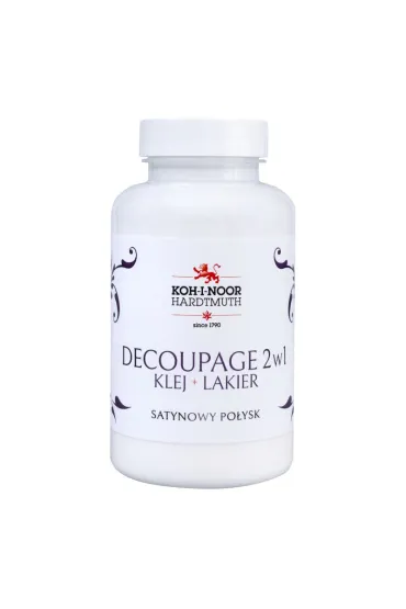 Koh-I-Noor Klej 2w1 z lakierem do decoupage po�ysk 200ml