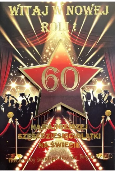 Yeku Karnet Urodziny 60 4K