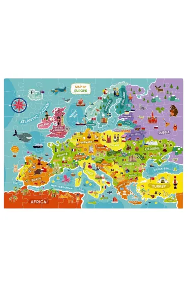Puzzle 100 el. Mapa Europy Dodo