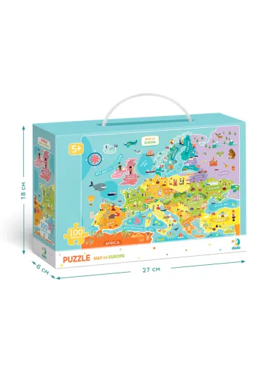 Puzzle 100 el. Mapa Europy Dodo