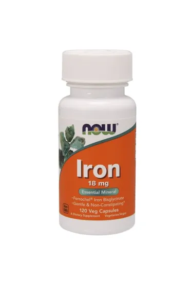 Now Foods Iron Bisglycinate (Chelat �elaza) 18 mg - suplement diety 120 kaps.