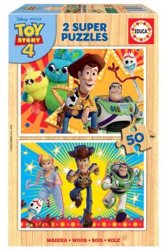 Puzzle drewniane 2 x 50 el. Toy Story 4 Educa