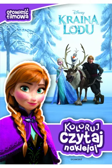 Koloruj, czytaj, naklejaj. Kraina lodu.