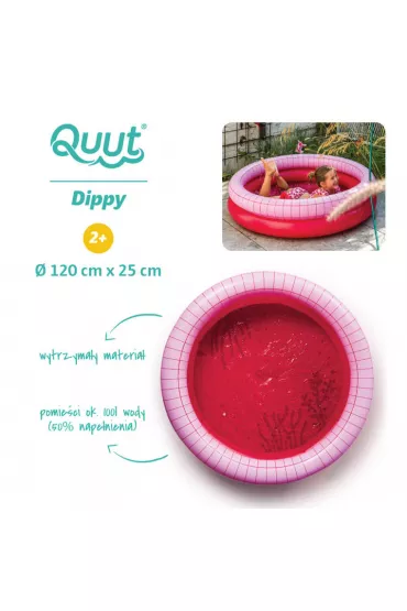 Quut Dmuchany basen duy r. 120 cm Dippy Cherry