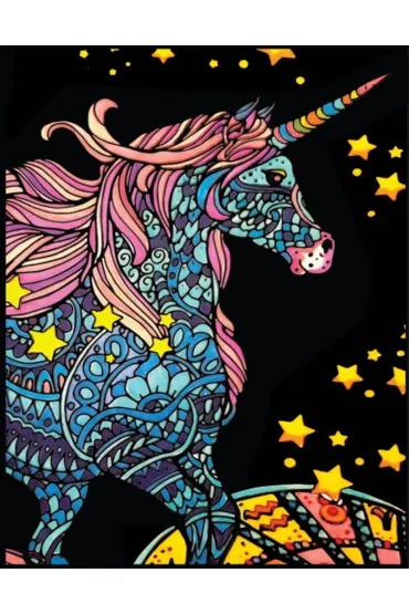 Kolorowanka welwetowa A4 Jednoro�ec Zodiak